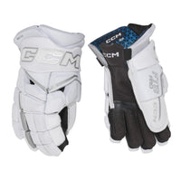 CCM JetSpeed FT8 PRO White Junior Hockey Gloves (2025)